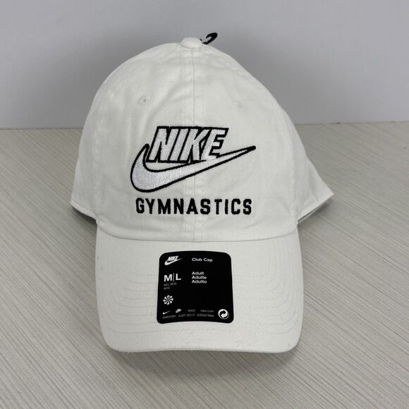 NIKE Gymnastics Hat Club Cap Adjustable Strapback "Center Swoosh" Size M/L NEW - Picture 1 of 6